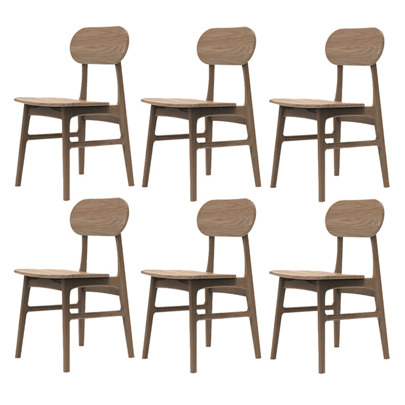 Modern Armless Dining Chairs Solid Wood Open Back Dining Chairs for Dining Room