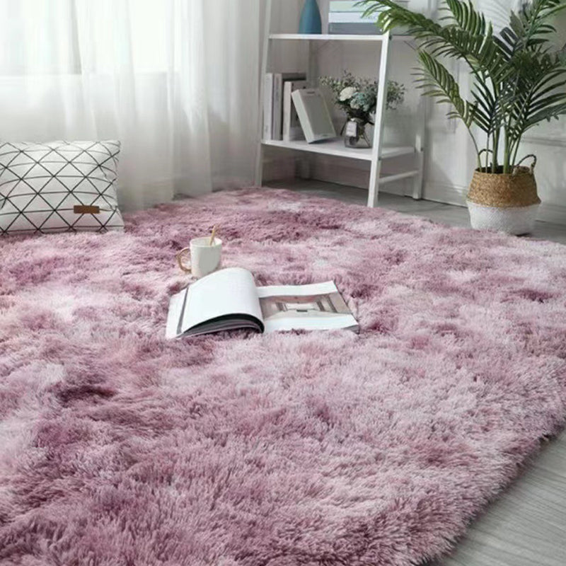 Polyster Minimalist Ombre Print Rectangle Living Room Shag Indoor Rug