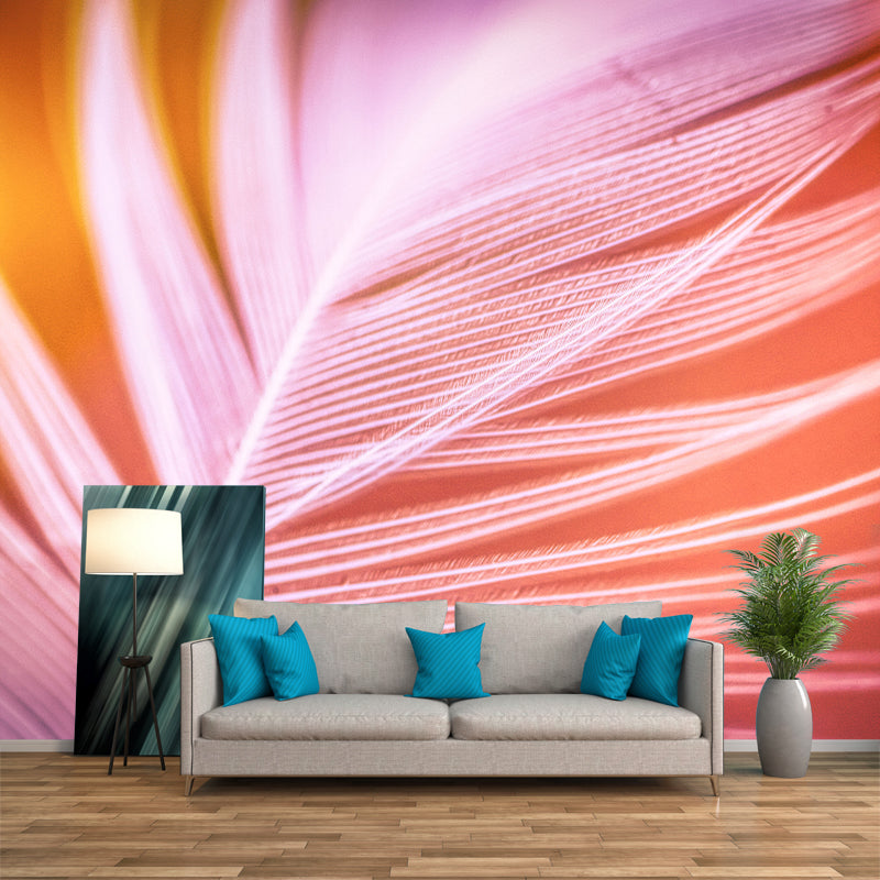 Decorative Wall Mural Photography Feather Living Room Modern Mildew Resistant