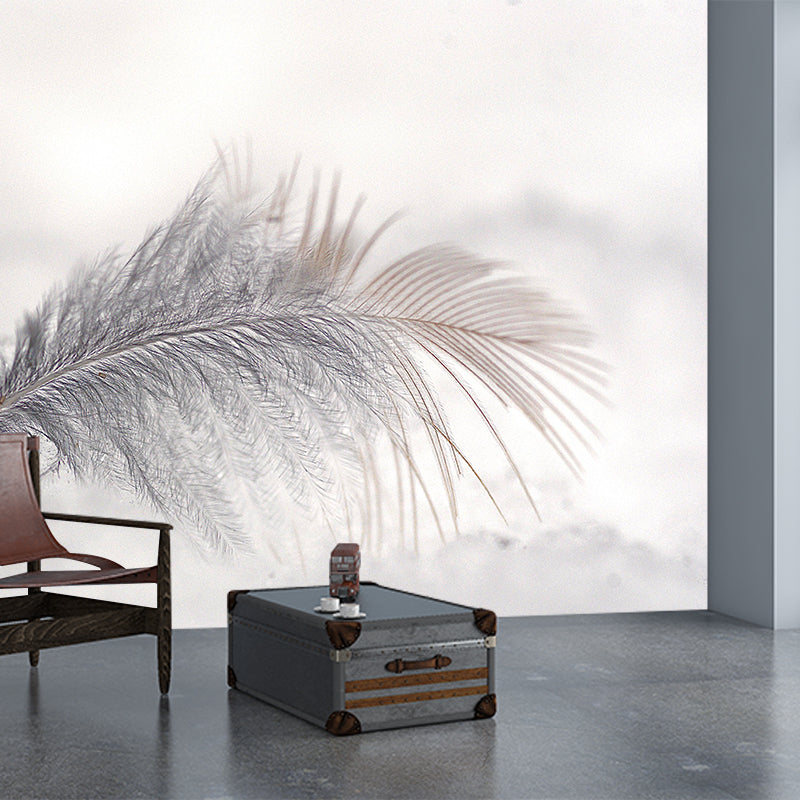 Decorative Wall Mural Photography Feather Living Room Modern Mildew Resistant