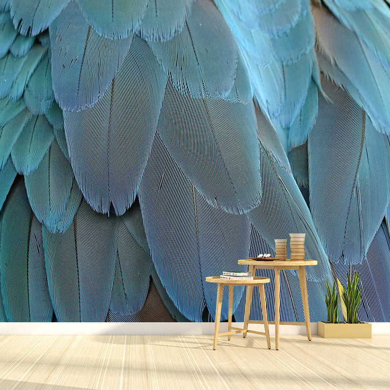 Peel and Stick Wallpaper Mildew Resistant Photography Feather Print Contemporary