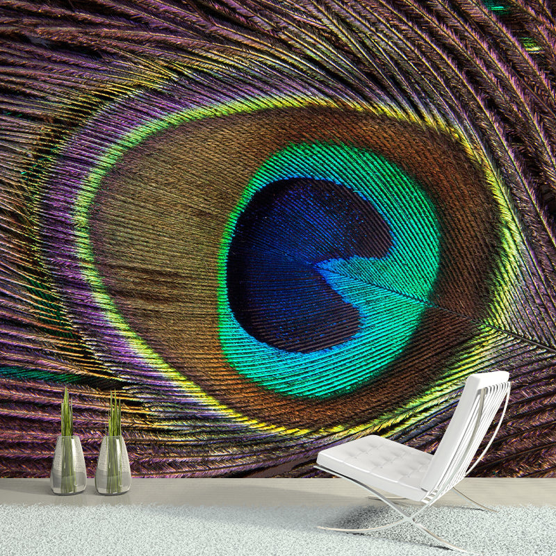 Photography Decorative Wall Mural Feather Pattern Non-Pasted Mildew Resistant