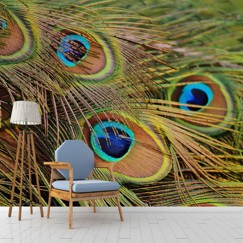 Photography Decorative Wall Mural Feather Pattern Non-Pasted Mildew Resistant