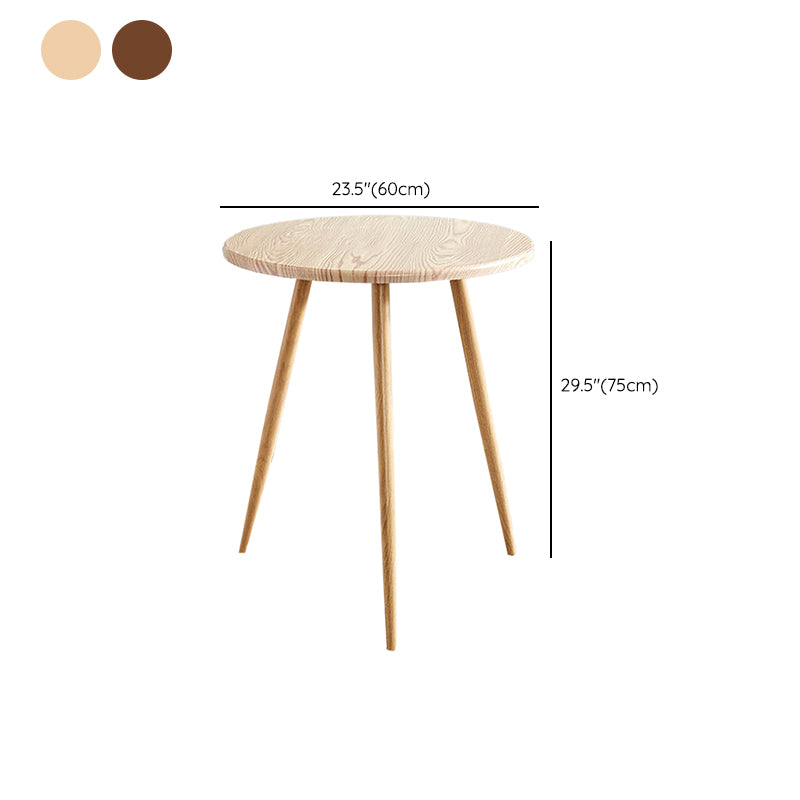 Contemporary Round and Wooden Square Dining Table for 2 People