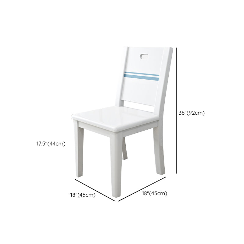 1/5/7 Piece Dining Room Table and Chair Set in White, Contemporary