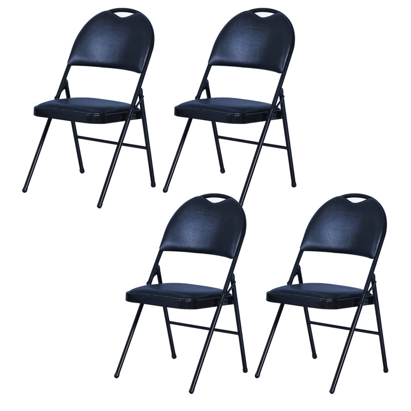 Modern Style Open Back Metal Folding Armless Dining Chairs(Set of 1/4/8)