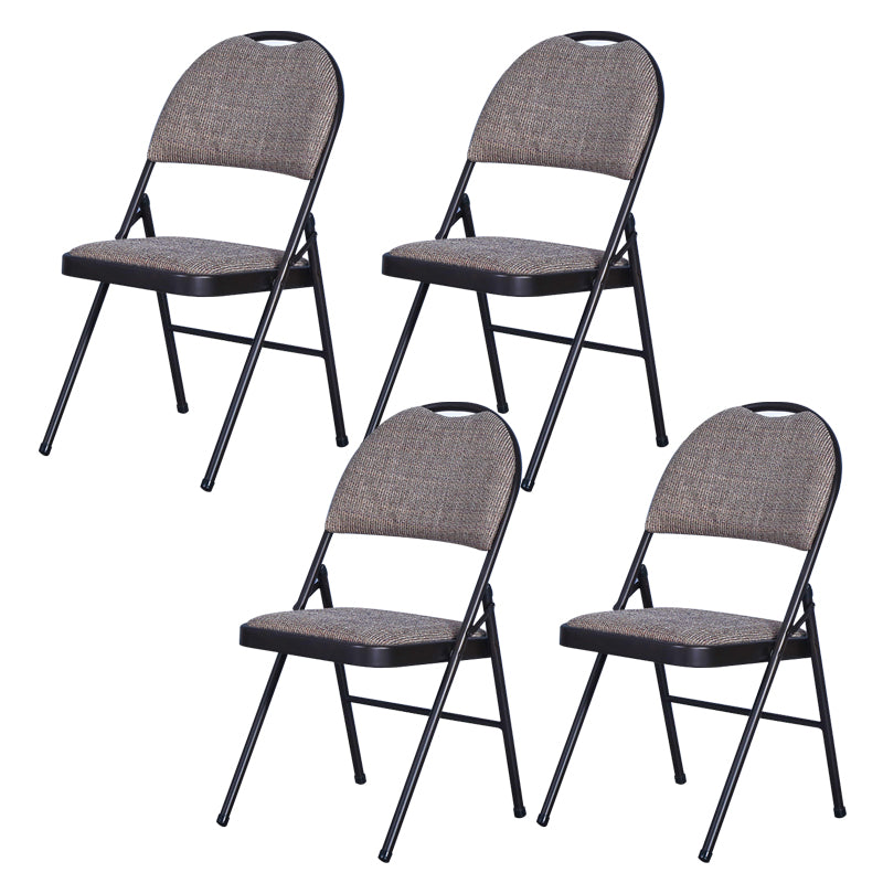 Modern Style Open Back Metal Folding Armless Dining Chairs(Set of 1/4/8)