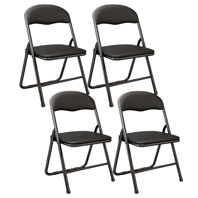 Modern Style Metal Open Back Folding Armless Dining Chairs(Set of 1/4/8)