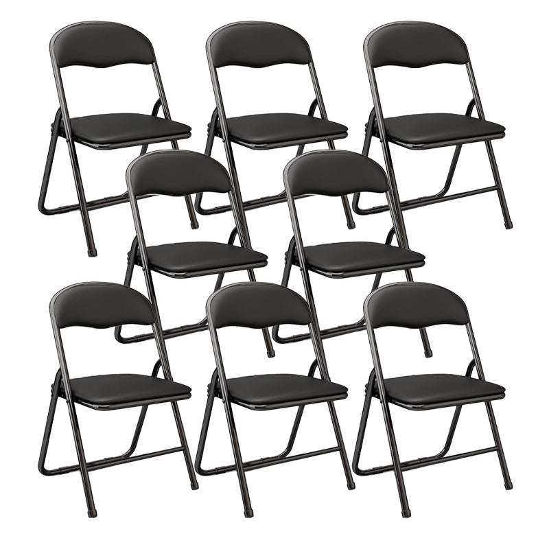 Modern Style Metal Open Back Folding Armless Dining Chairs(Set of 1/4/8)