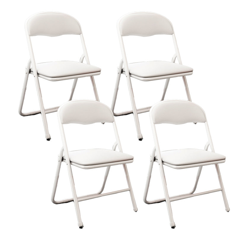 Modern Style Metal Open Back Folding Armless Dining Chairs(Set of 1/4/8)