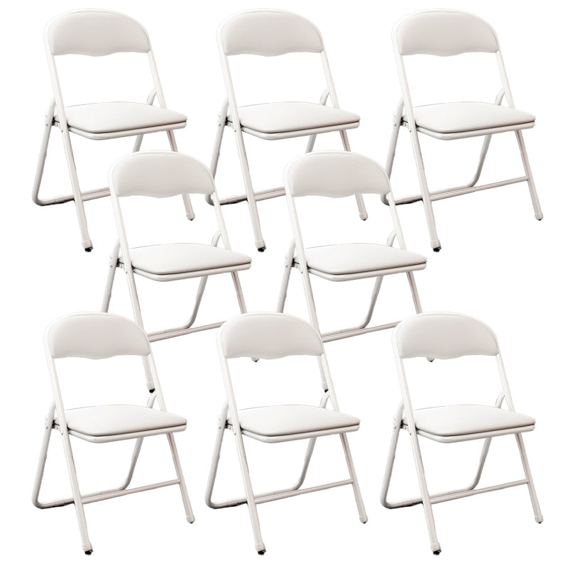 Modern Style Metal Open Back Folding Armless Dining Chairs(Set of 1/4/8)