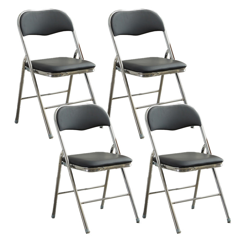 Modern Style Metal Open Back Folding Armless Dining Chairs(Set of 1/4/8)