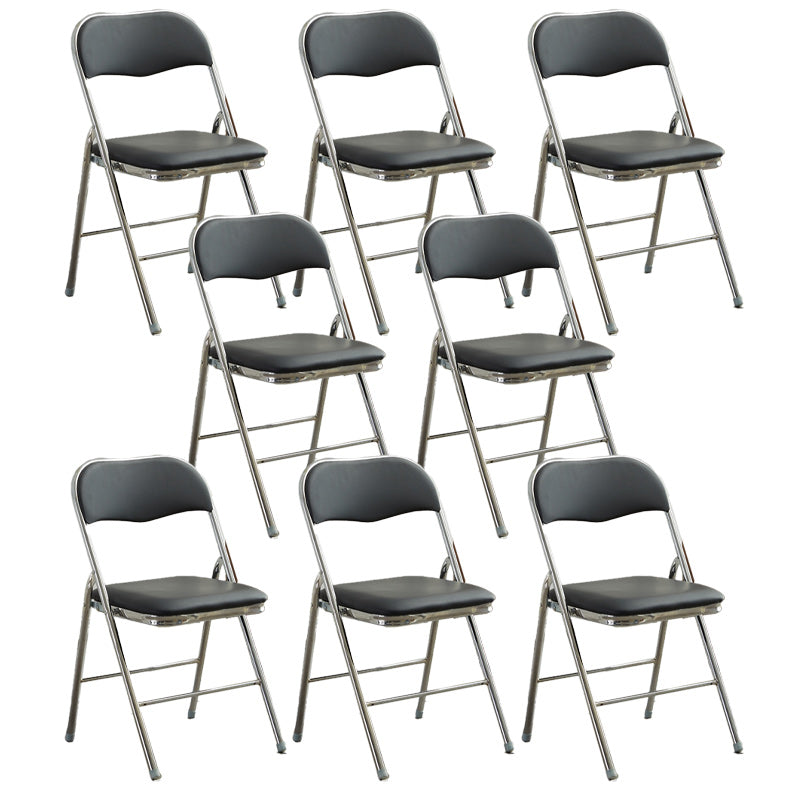 Modern Style Metal Open Back Folding Armless Dining Chairs(Set of 1/4/8)