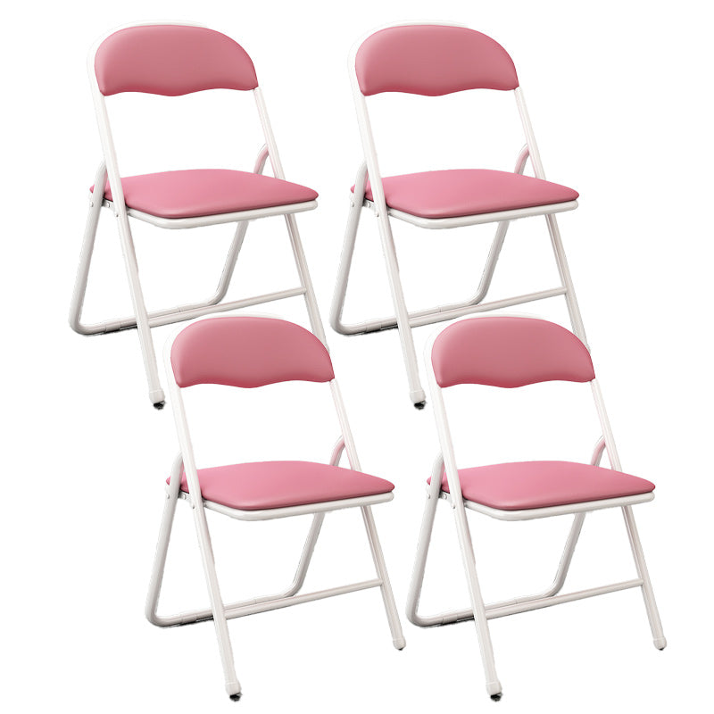 Modern Style Metal Open Back Folding Armless Dining Chairs(Set of 1/4/8)
