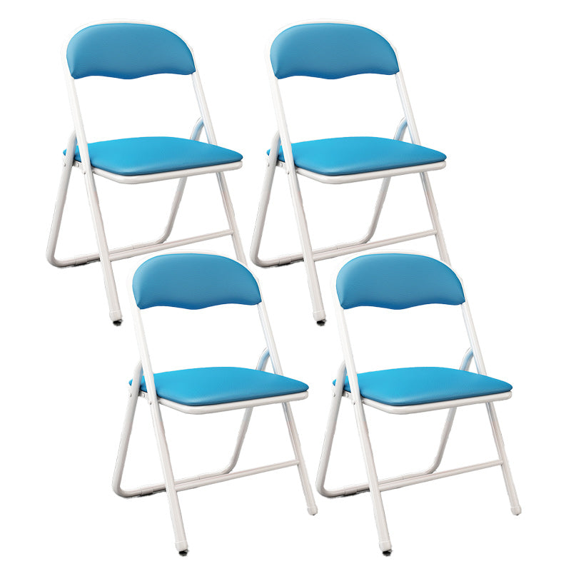 Modern Style Metal Open Back Folding Armless Dining Chairs(Set of 1/4/8)