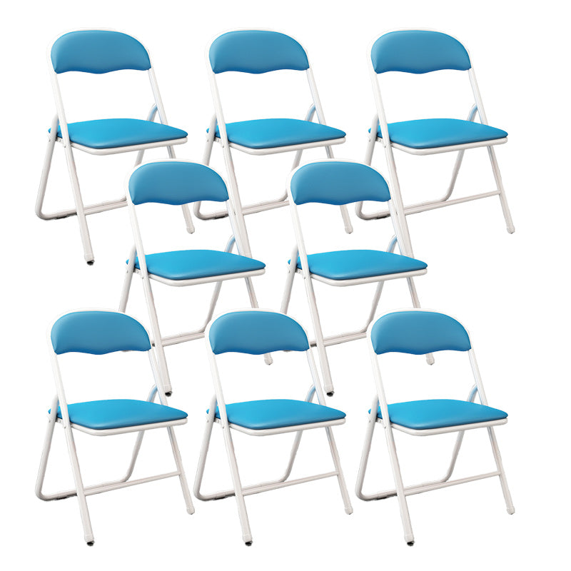 Modern Style Metal Open Back Folding Armless Dining Chairs(Set of 1/4/8)