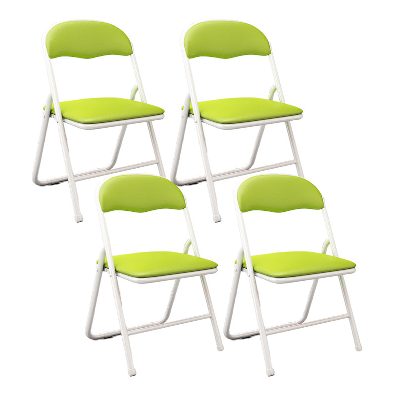 Modern Style Metal Open Back Folding Armless Dining Chairs(Set of 1/4/8)