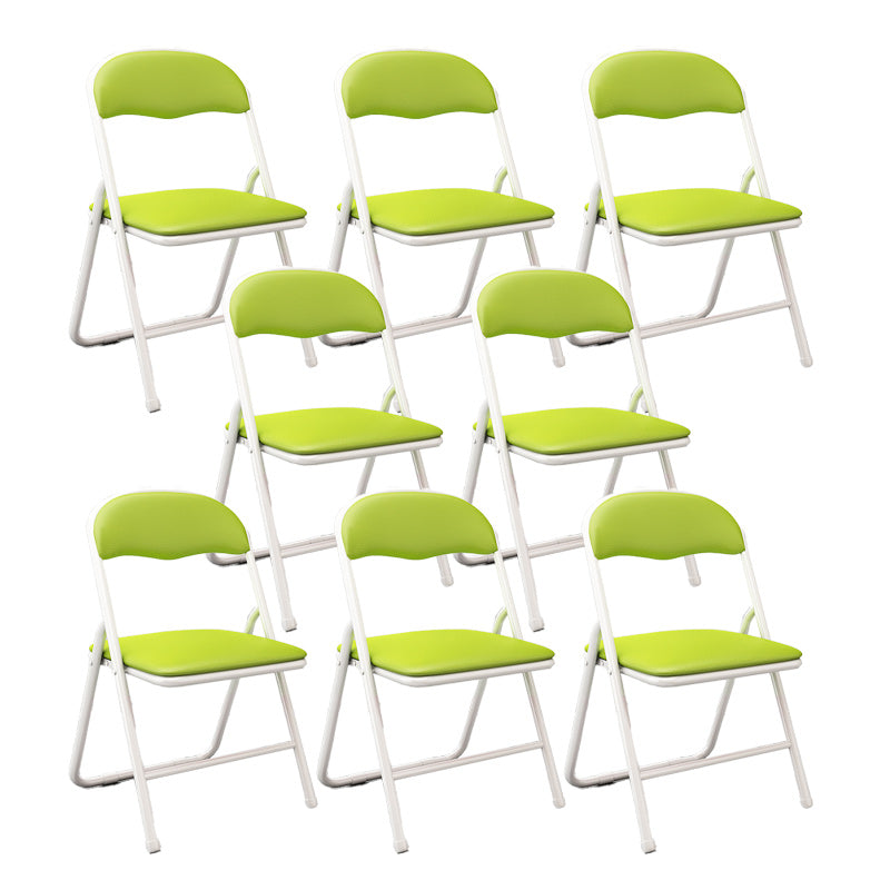 Modern Style Metal Open Back Folding Armless Dining Chairs(Set of 1/4/8)