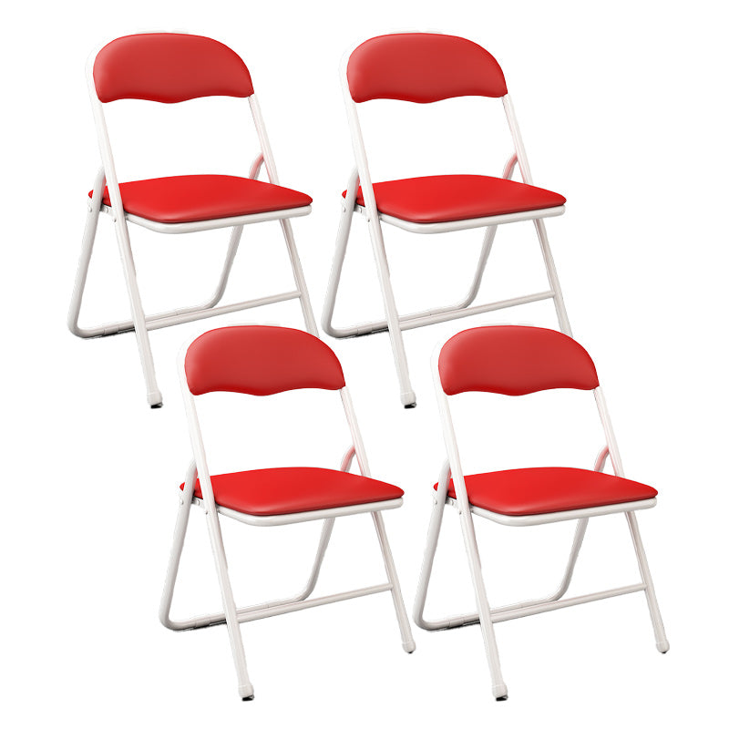 Modern Style Metal Open Back Folding Armless Dining Chairs(Set of 1/4/8)