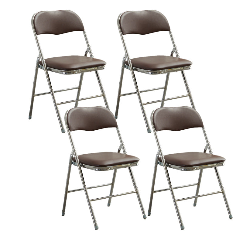 Modern Style Metal Open Back Folding Armless Dining Chairs(Set of 1/4/8)