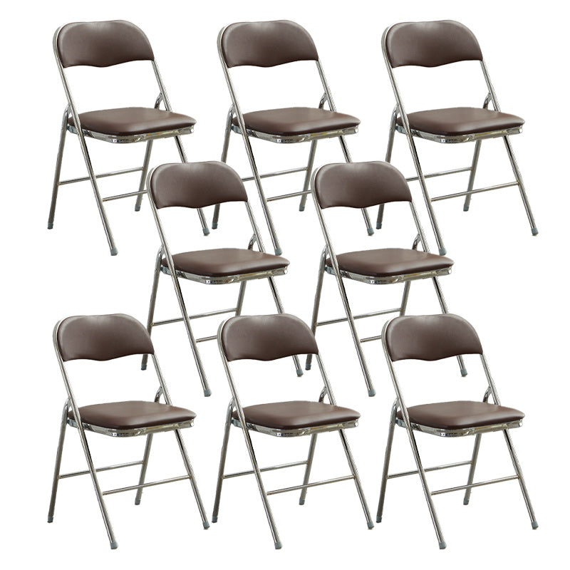 Modern Style Metal Open Back Folding Armless Dining Chairs(Set of 1/4/8)