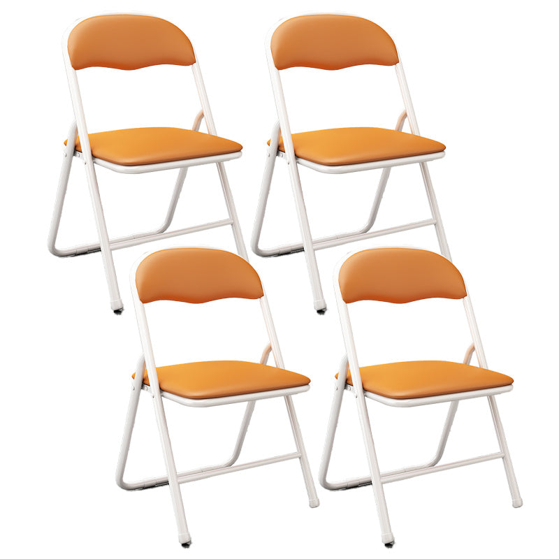 Modern Style Metal Open Back Folding Armless Dining Chairs(Set of 1/4/8)