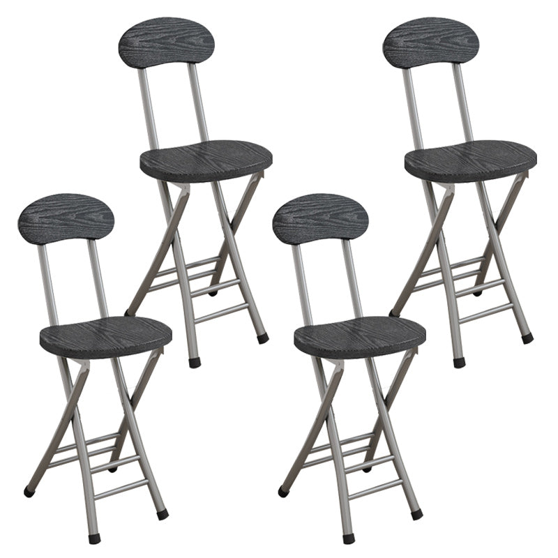 Modern Metal Open Back Folding Armless Dining Chairs(Set of 4/8)