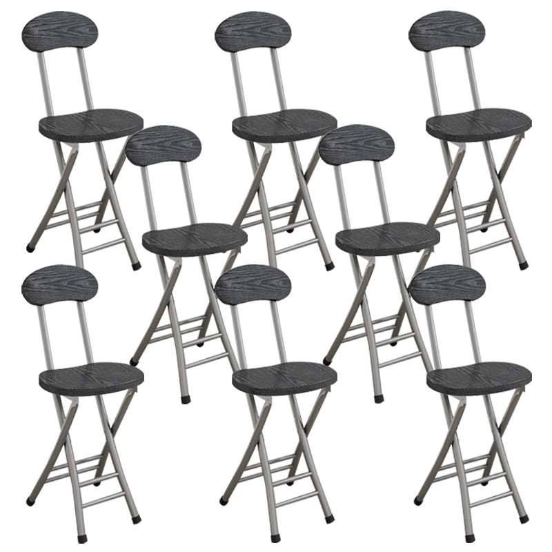 Modern Metal Open Back Folding Armless Dining Chairs(Set of 4/8)