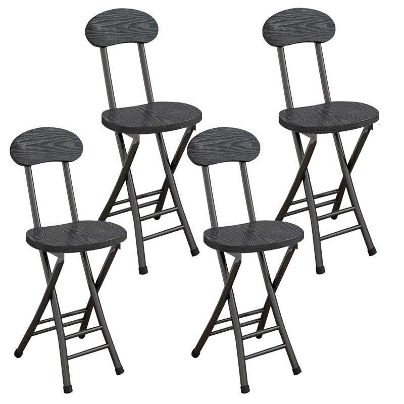 Modern Metal Open Back Folding Armless Dining Chairs(Set of 4/8)