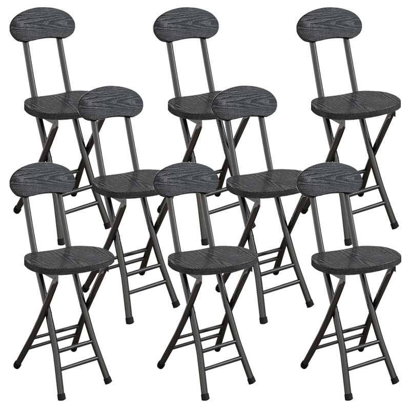 Modern Metal Open Back Folding Armless Dining Chairs(Set of 4/8)