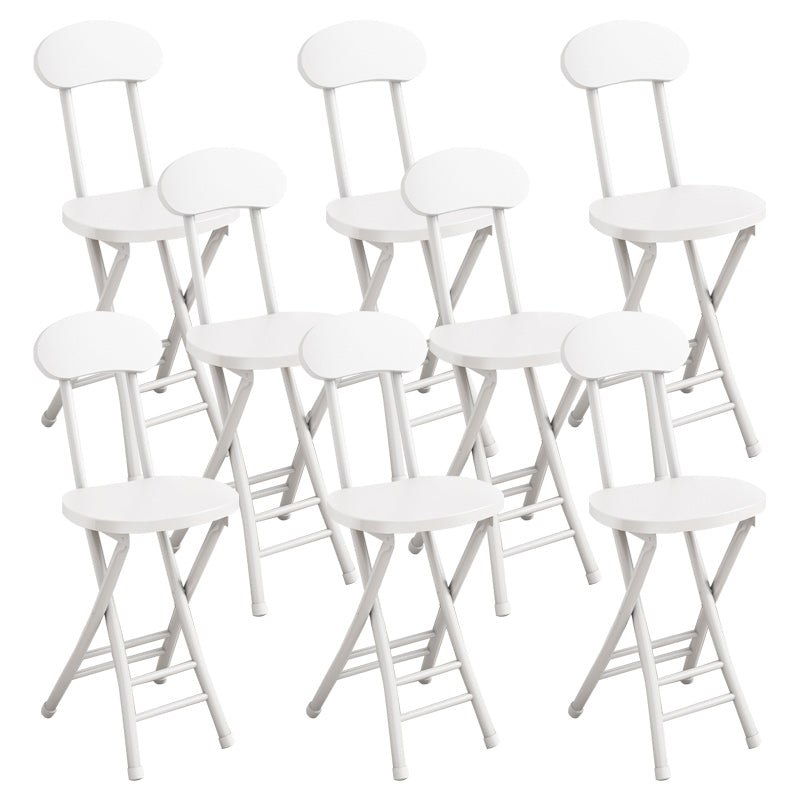 Modern Metal Open Back Folding Armless Dining Chairs(Set of 4/8)