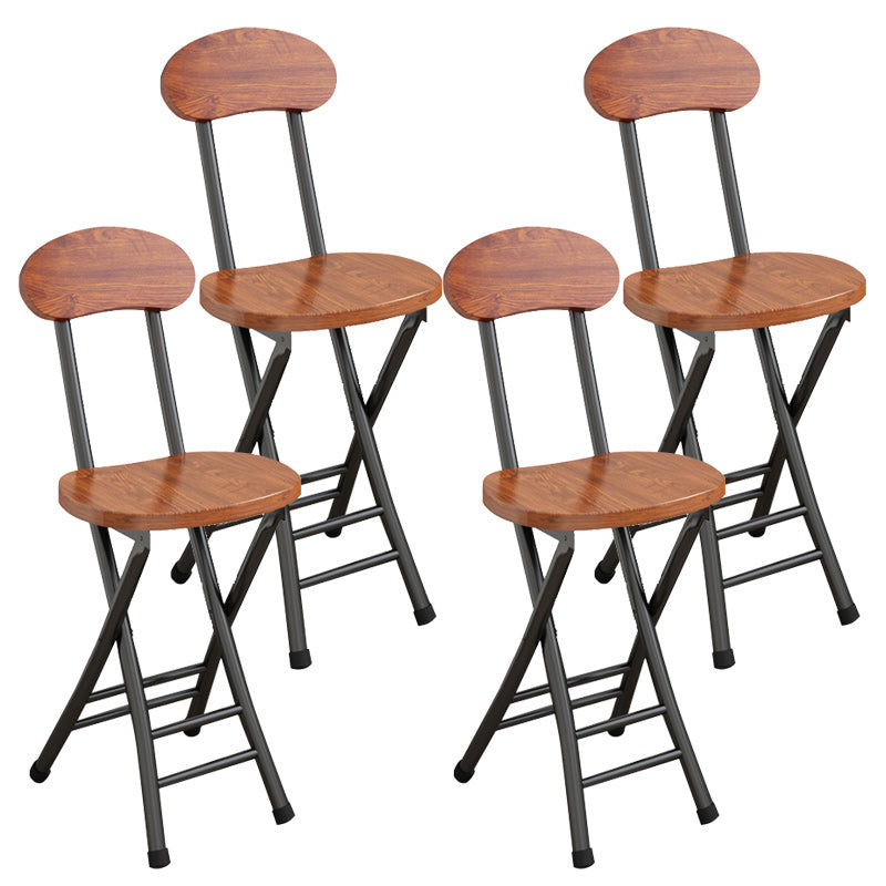 Modern Metal Open Back Folding Armless Dining Chairs(Set of 4/8)