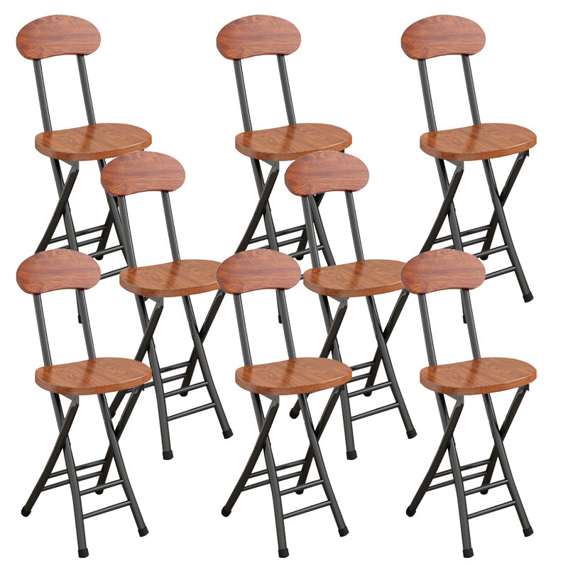 Modern Metal Open Back Folding Armless Dining Chairs(Set of 4/8)