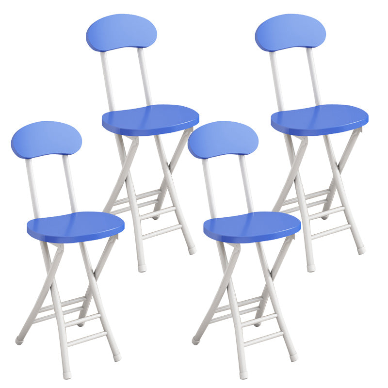 Modern Metal Open Back Folding Armless Dining Chairs(Set of 4/8)