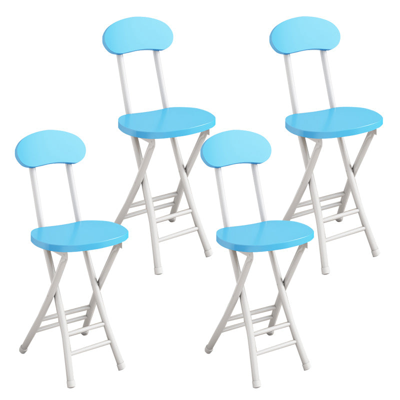 Modern Metal Open Back Folding Armless Dining Chairs(Set of 4/8)