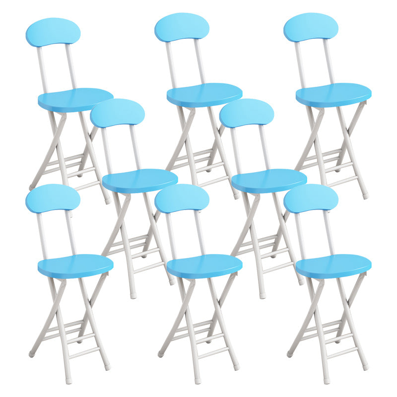 Modern Metal Open Back Folding Armless Dining Chairs(Set of 4/8)