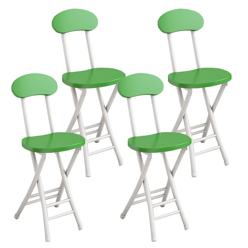 Modern Metal Open Back Folding Armless Dining Chairs(Set of 4/8)