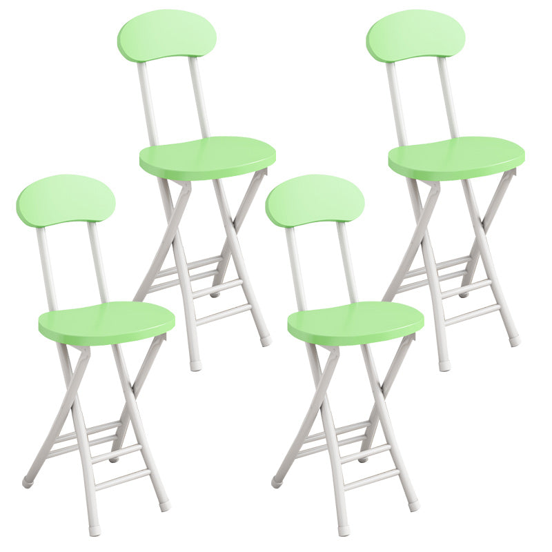 Modern Metal Open Back Folding Armless Dining Chairs(Set of 4/8)