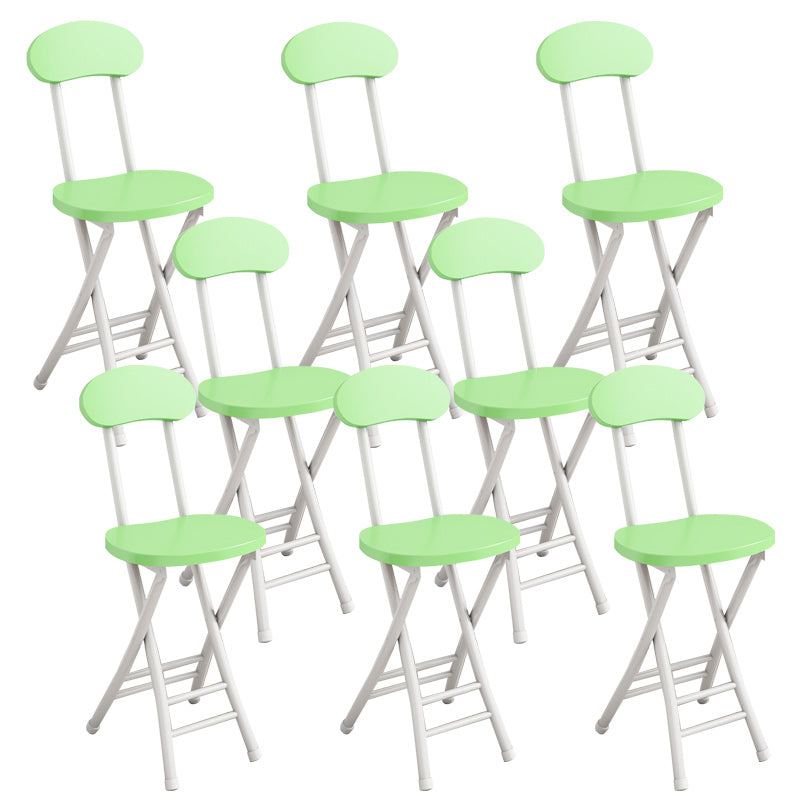 Modern Metal Open Back Folding Armless Dining Chairs(Set of 4/8)