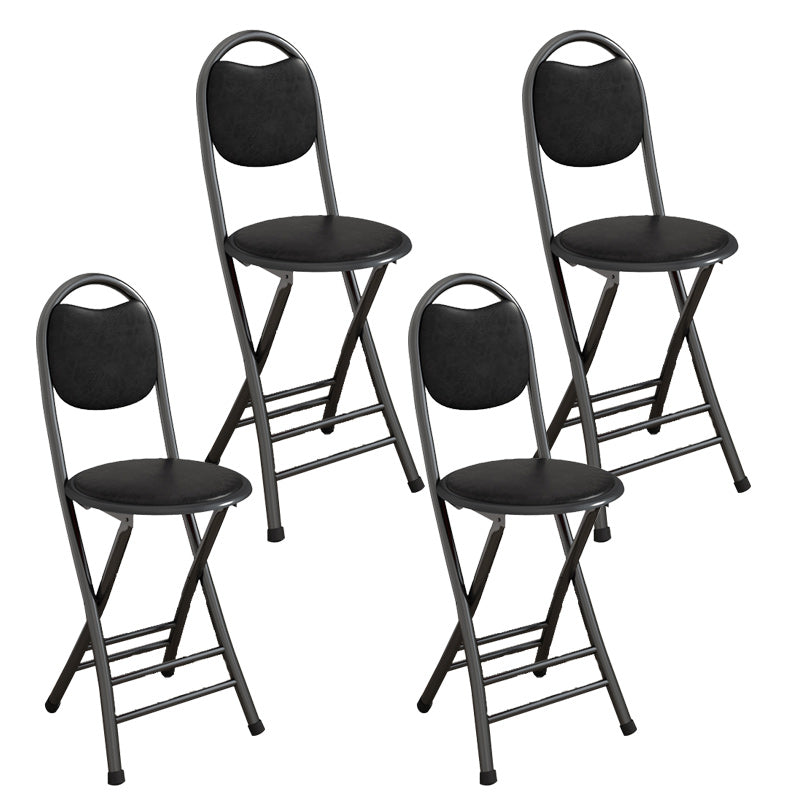 Modern Metal Open Back Folding Armless Dining Chairs(Set of 4/8)