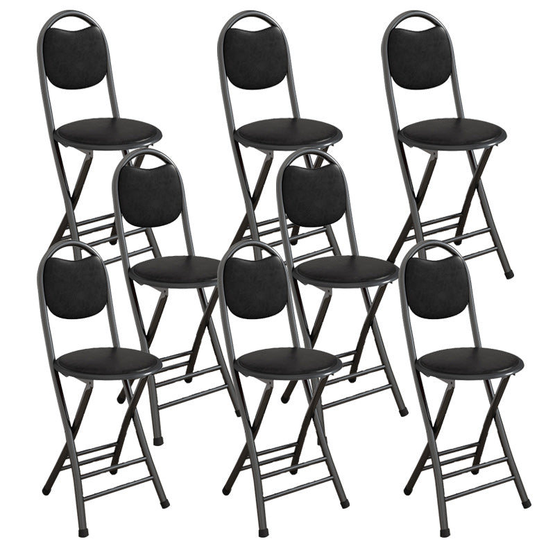 Modern Metal Open Back Folding Armless Dining Chairs(Set of 4/8)