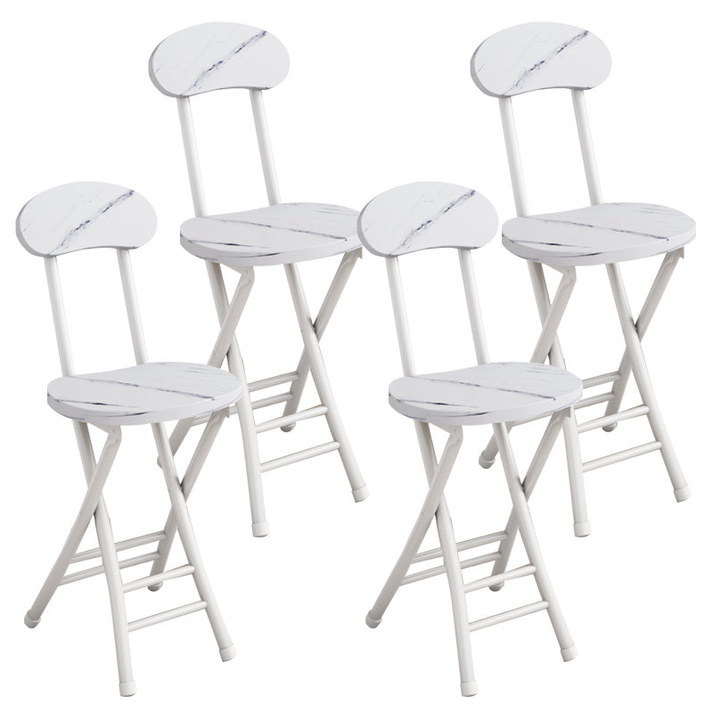 Modern Metal Open Back Folding Armless Dining Chairs(Set of 4/8)