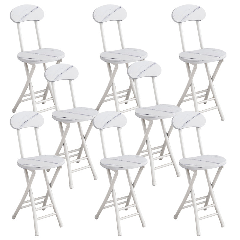 Modern Metal Open Back Folding Armless Dining Chairs(Set of 4/8)