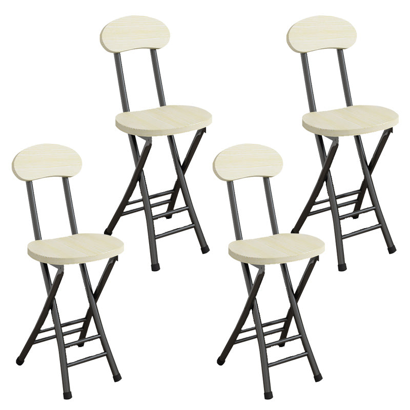 Modern Metal Open Back Folding Armless Dining Chairs(Set of 4/8)