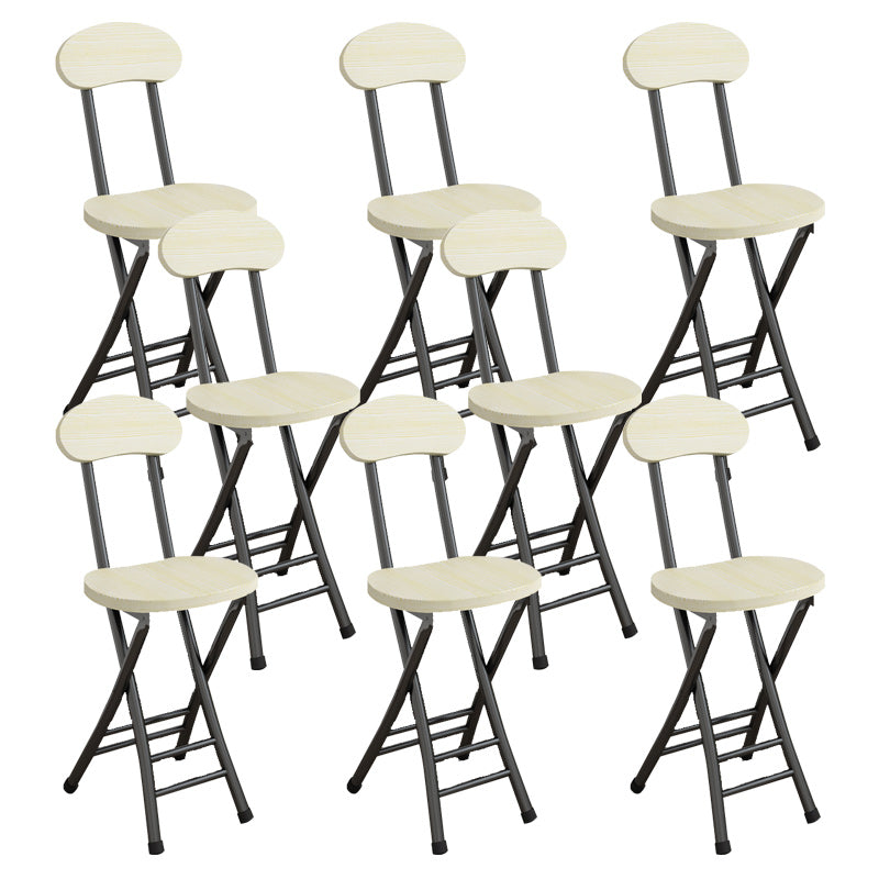 Modern Metal Open Back Folding Armless Dining Chairs(Set of 4/8)