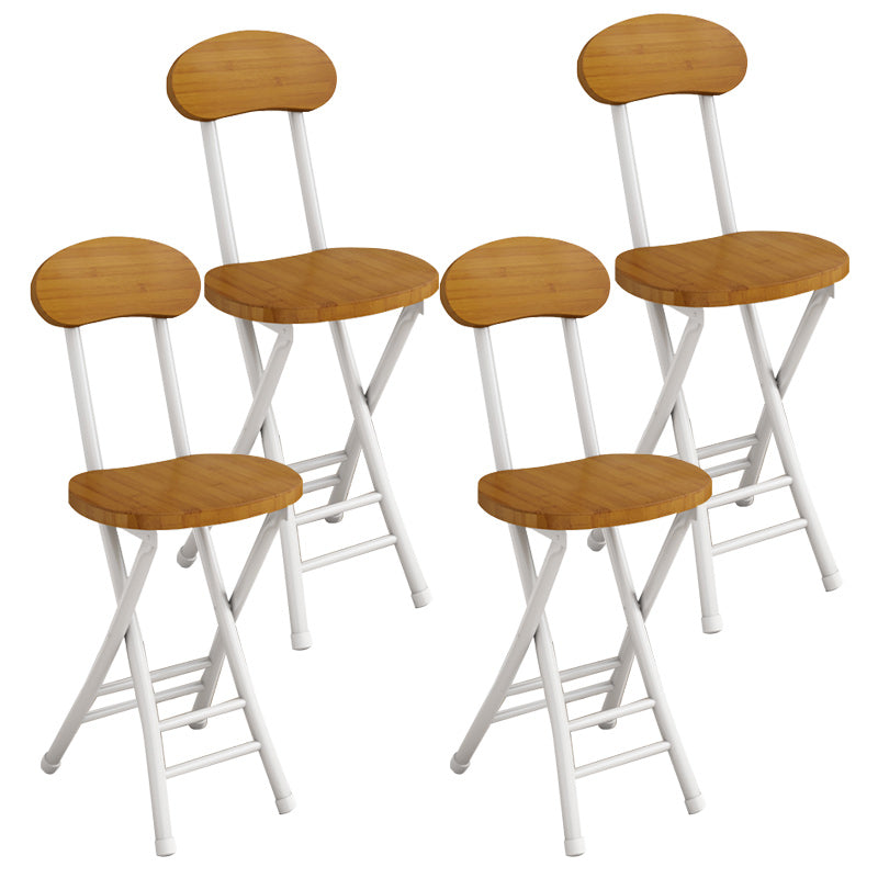 Modern Metal Open Back Folding Armless Dining Chairs(Set of 4/8)