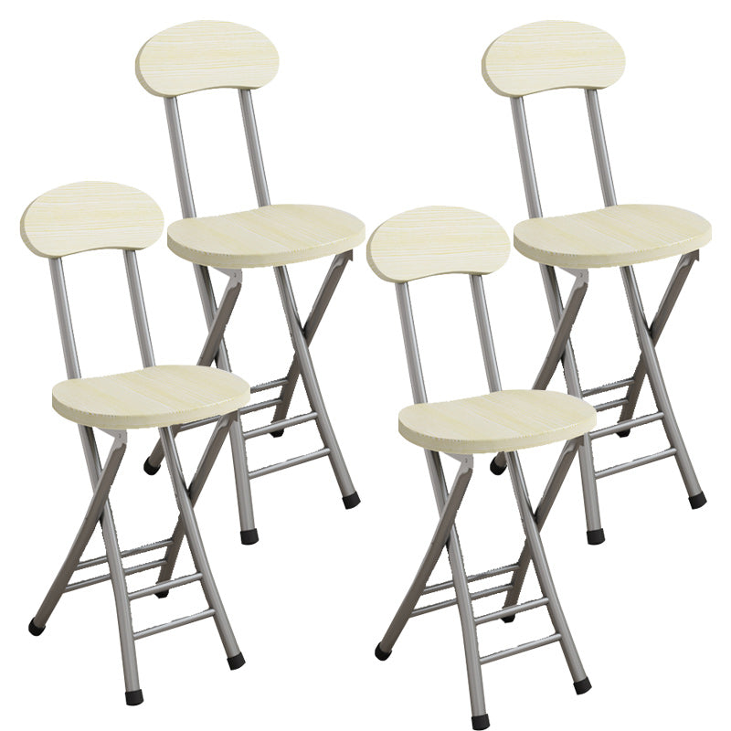 Modern Metal Open Back Folding Armless Dining Chairs(Set of 4/8)