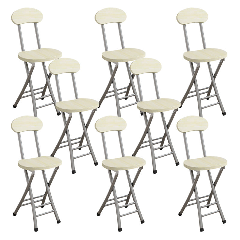 Modern Metal Open Back Folding Armless Dining Chairs(Set of 4/8)