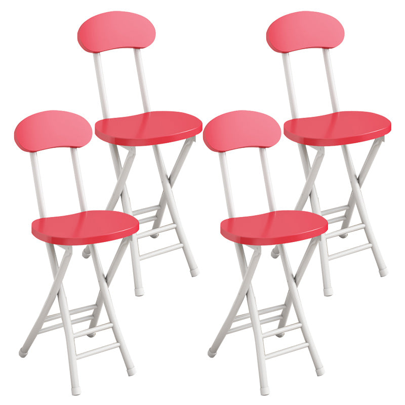 Modern Metal Open Back Folding Armless Dining Chairs(Set of 4/8)