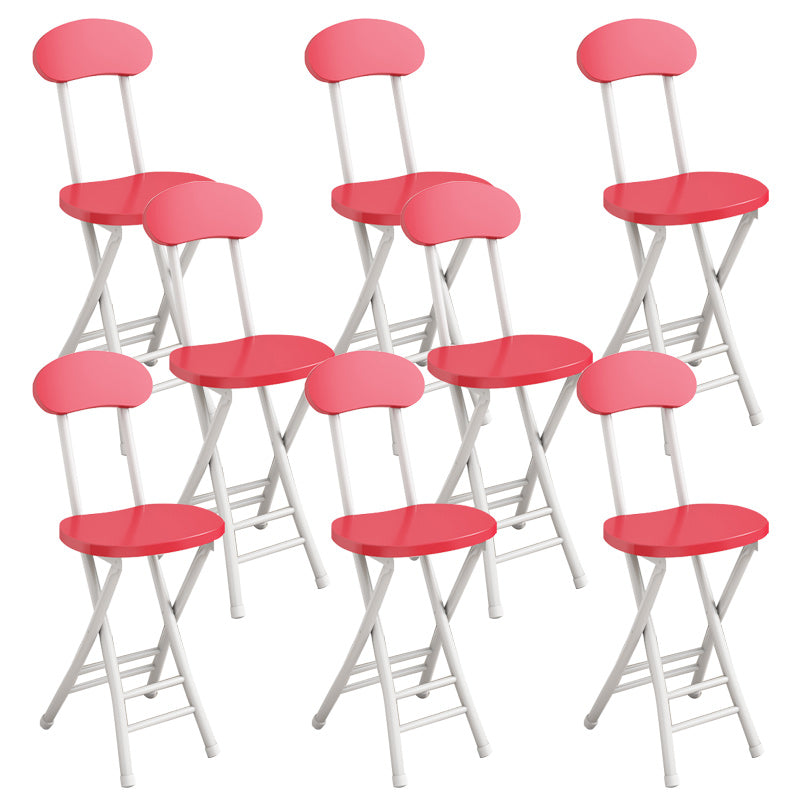 Modern Metal Open Back Folding Armless Dining Chairs(Set of 4/8)